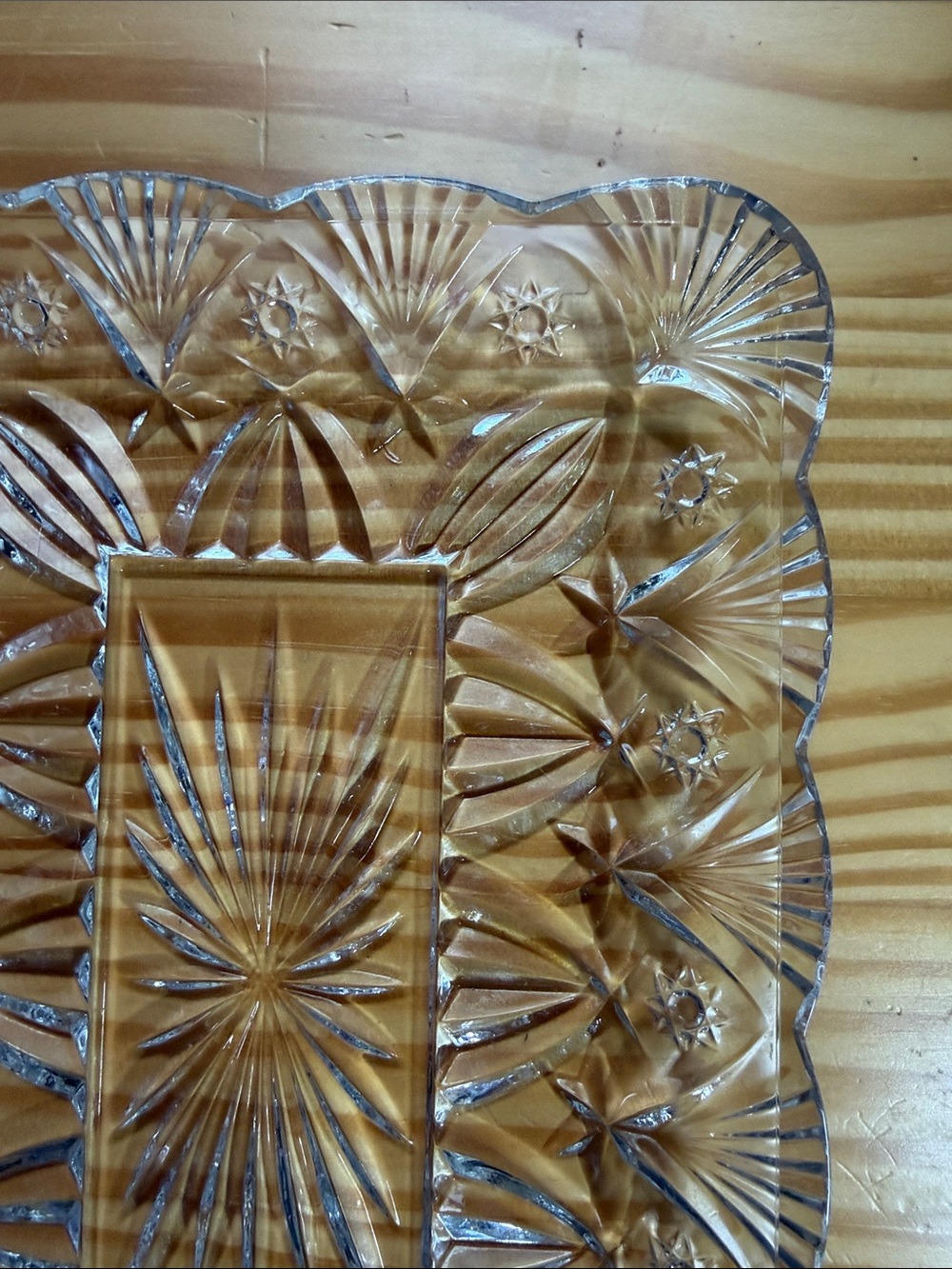 Vintage J.G. Durand Lead Crystal Rectangular Tray - Made in France (with Box) - Picture 9 of 11